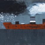 006 Working Ship #3, rsjbarker, 2018 (Private Collection) Acrylic on Board, 35cm x 26cm