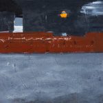 007 Working Ship #1, rsjbarker, 2018 (Private Collection) Acrylic on Board, 35cm x 26cm