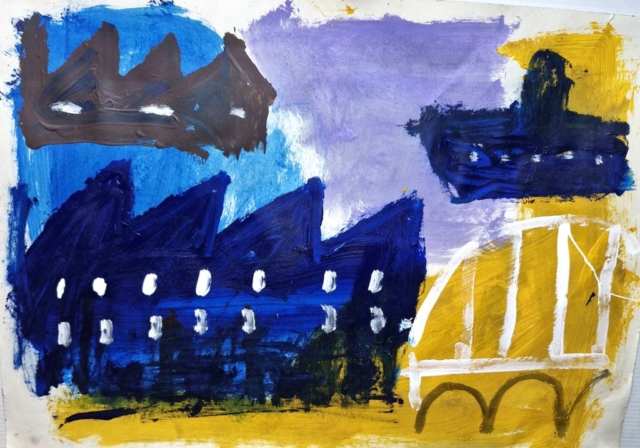 "Factories - 25072024-1", Pencil, wash & Ink on paper, 42.0 x 29.7cm