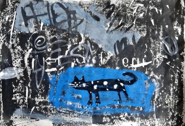 "Cat - 14092024-1", Pencil, wash & Ink on paper, 42.0 x 29.7cm