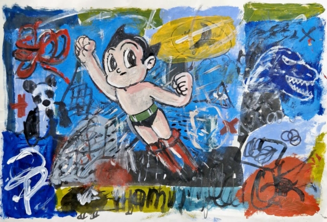 "Untitled - Japan - 14092024", Acrylic and ink on Paper, 42.0 x 29.7cm