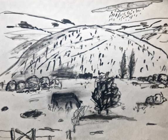 "Border Districts - 01102024-1", Pencil on Paper 28 x 23.5cm