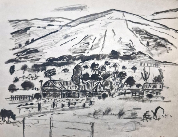 "Border Districts - 01102024-4", Pencil on Paper 28 x 23.5cm