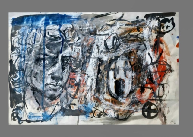 "Untitled - Florence - 08092024-2", Pencil, wash & Ink on paper, 42.0 x 29.7